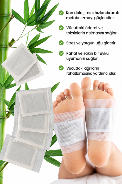 PureFoot Detox™ Bitkisel Ayak Detoks Bandı (10 Adet)